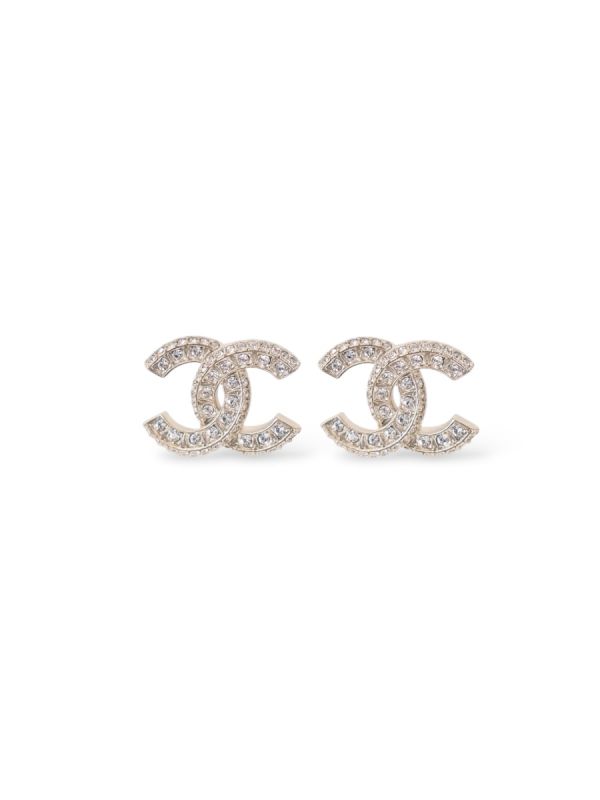Boucles CC Chanel Champagne Full Strass 