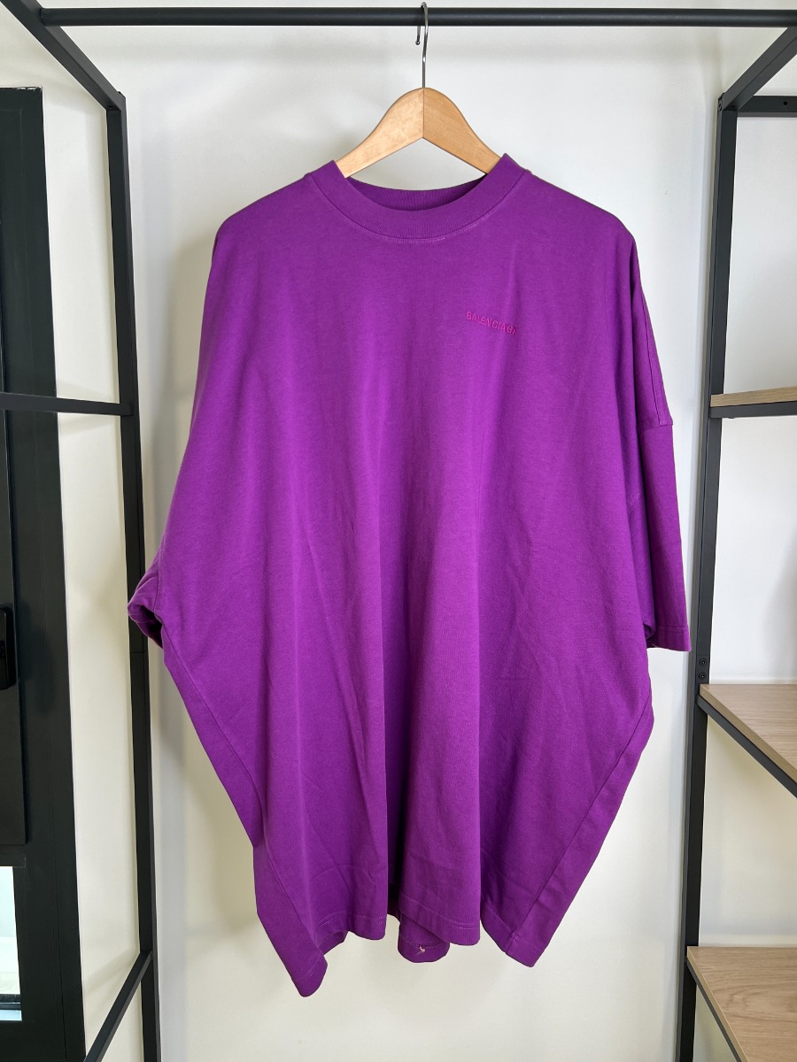 T-shirt Balenciaga OverSize Violet Taille XS | Myzah