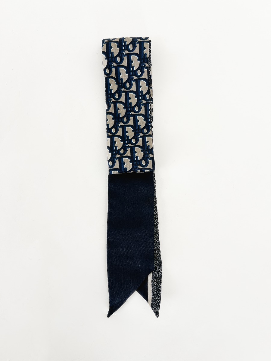 Mitzah Dior Oblique Silk Twill Blue | Myzah