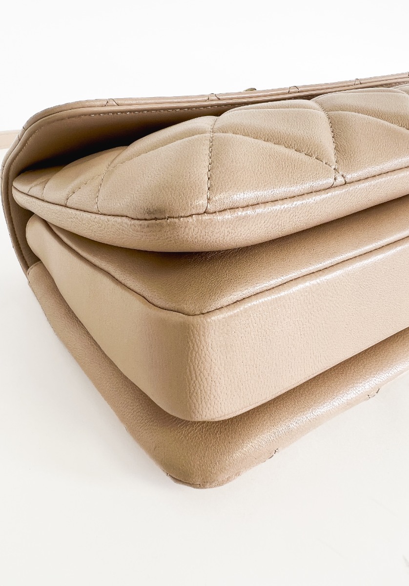 Chanel Trendy CC Medium Bag in Beige Lambskin | Myzah
