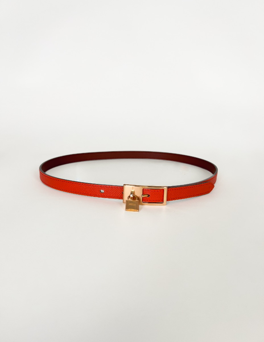 Reversible Hermès Lucky Belt 15 Rouge H 70cm | Myzah