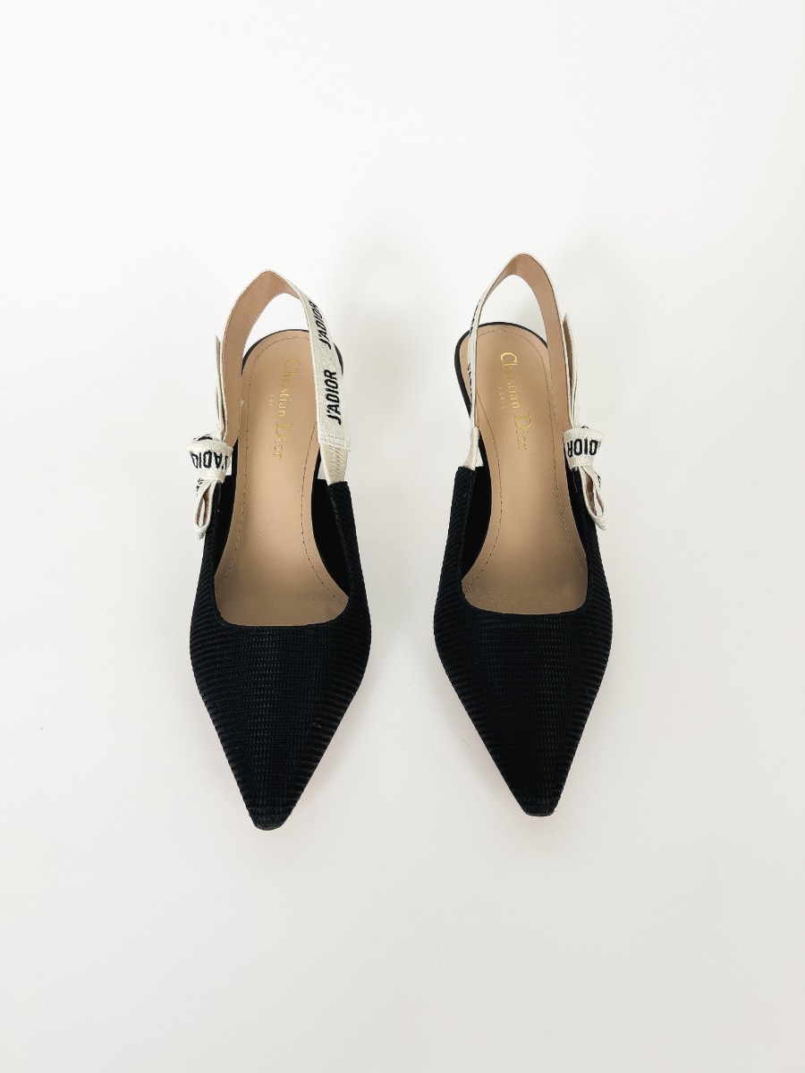 J'adior SlingBack Pump Christian Dior Black Technical Fabric 39.5